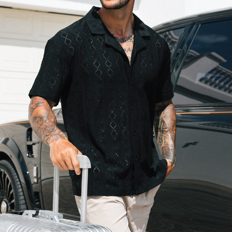 Hollow Shirt Men's Casual Top