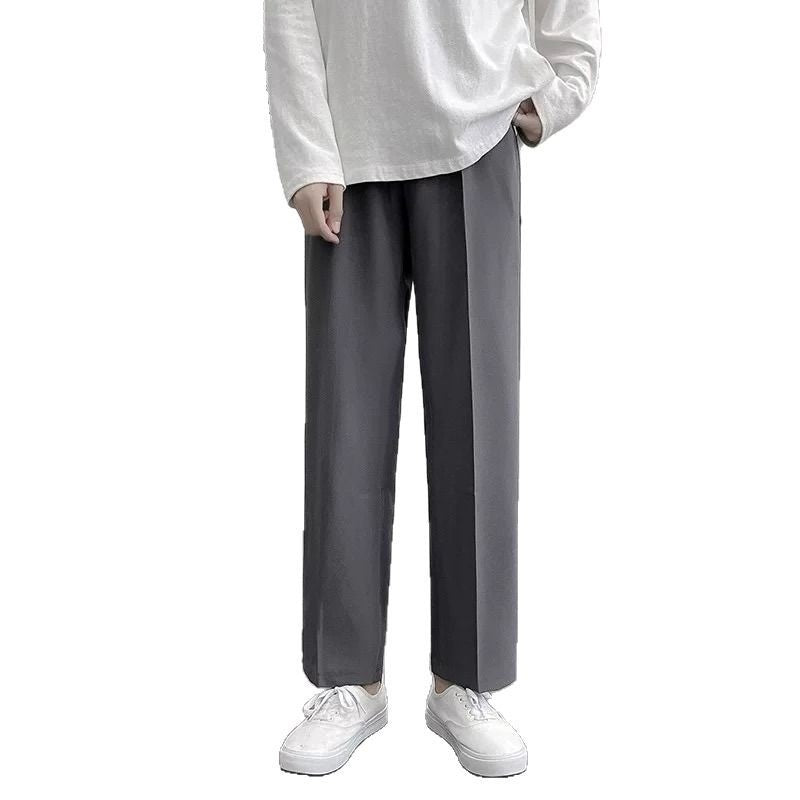 Loose Korean Style Casual White Wide Leg Trousers