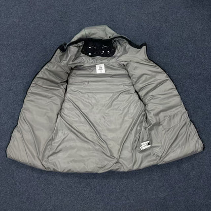 Badge Lens Loose Sleeveless Hooded Warm Cotton Coat Jacket Vest