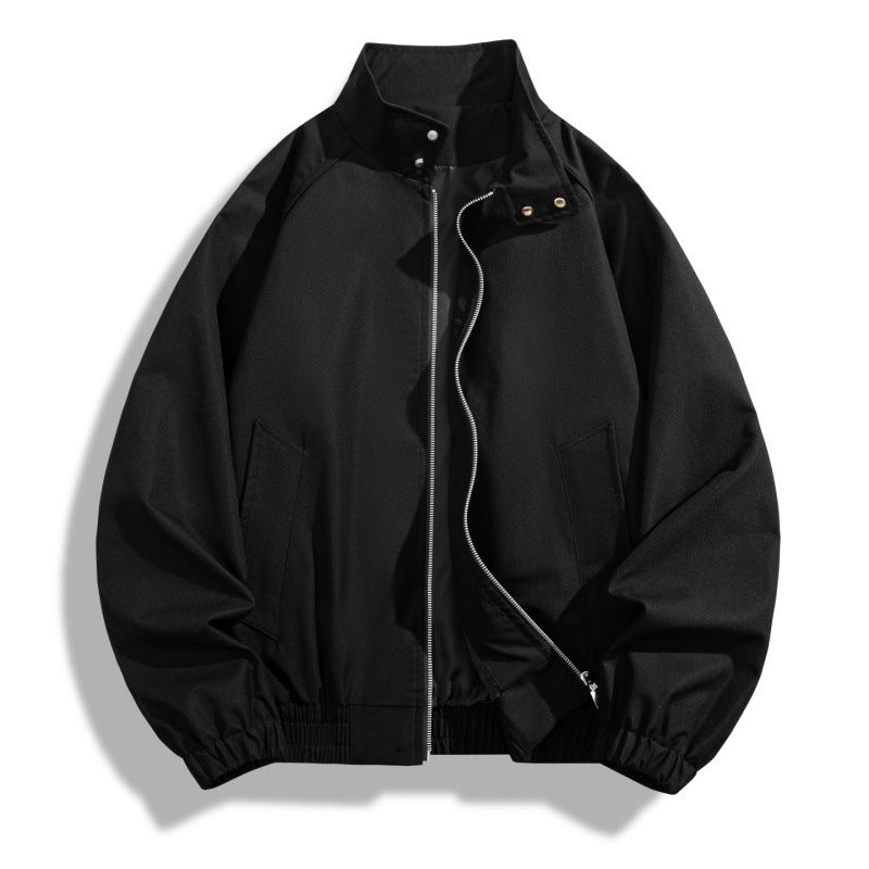 Stand Collar Jacket For Men Loose Casual Jacket