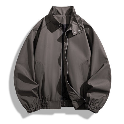 Stand Collar Jacket For Men Loose Casual Jacket