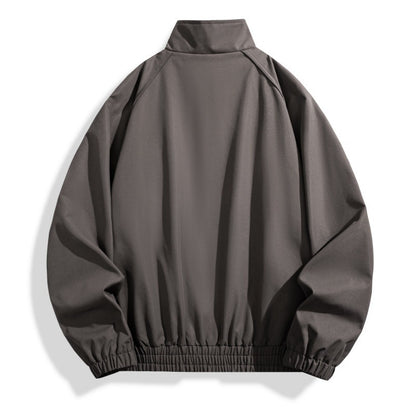 Stand Collar Jacket For Men Loose Casual Jacket