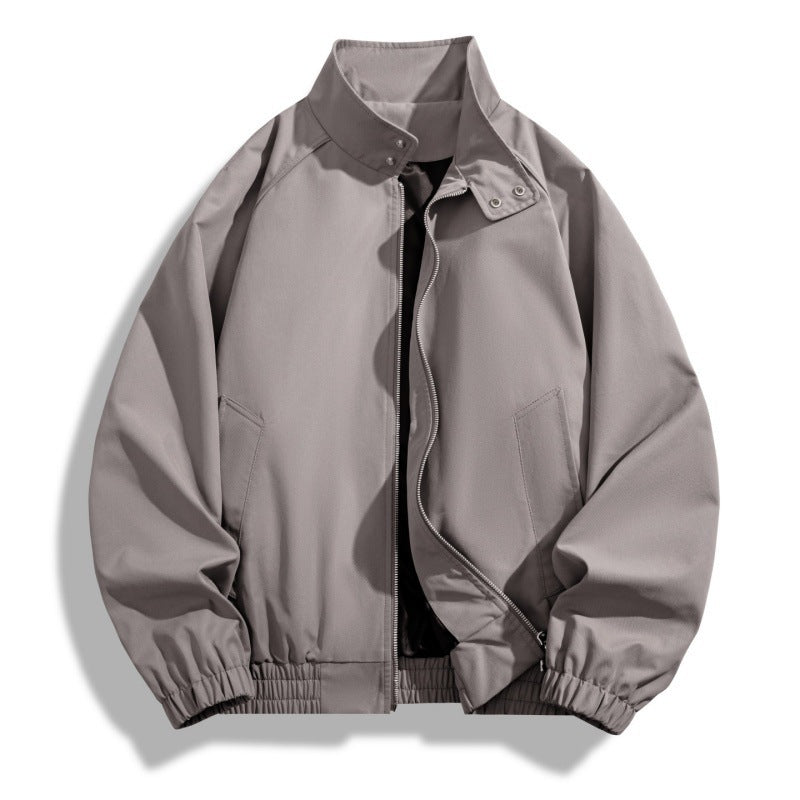 Stand Collar Jacket For Men Loose Casual Jacket