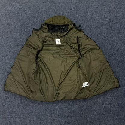 Badge Lens Loose Sleeveless Hooded Warm Cotton Coat Jacket Vest