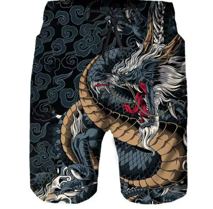 Beach Pants Men's Sports Eagle Pattern Printed Shorts