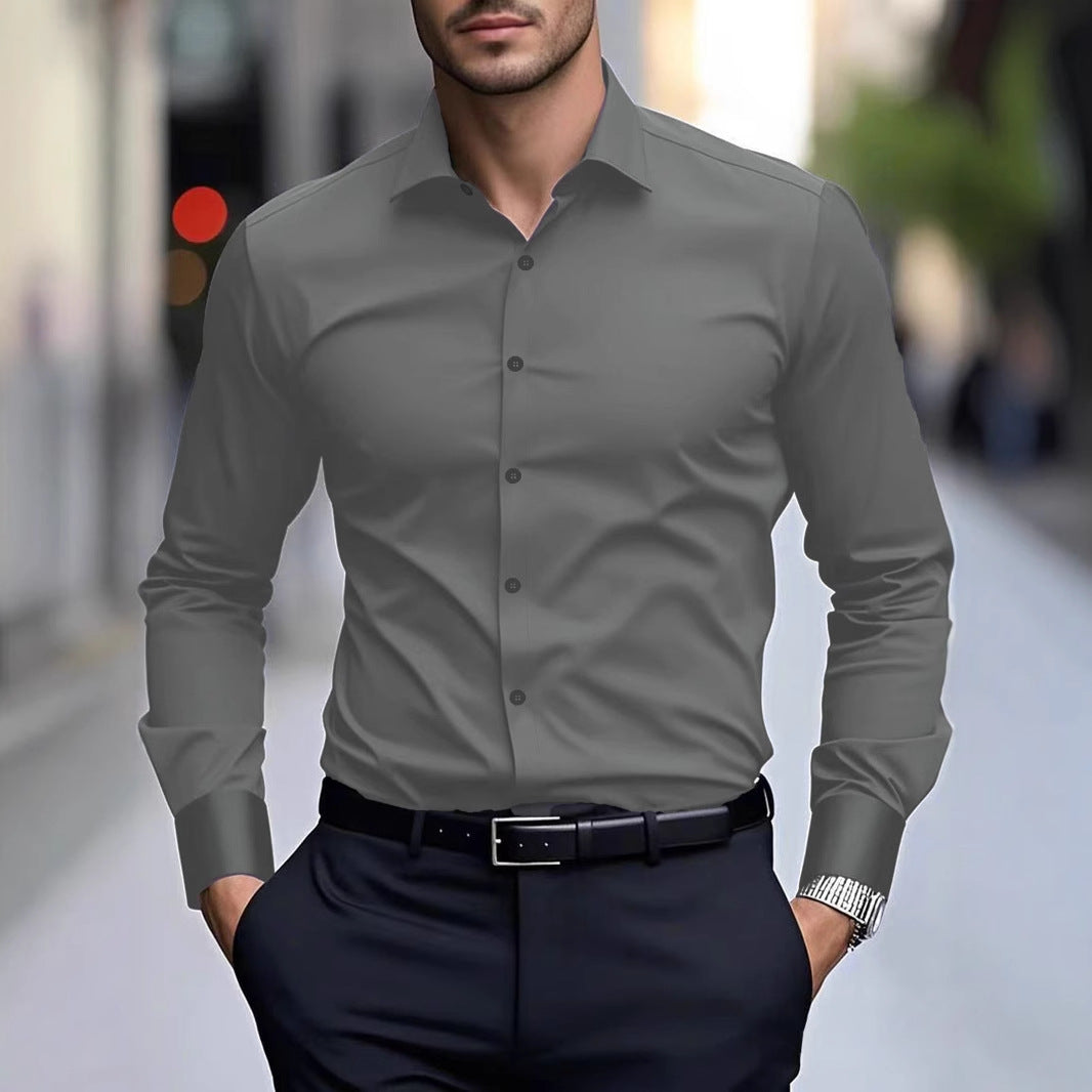 Spring And Autumn Long-sleeved White Shirt Formal Wear Slim Fit Business Workwear