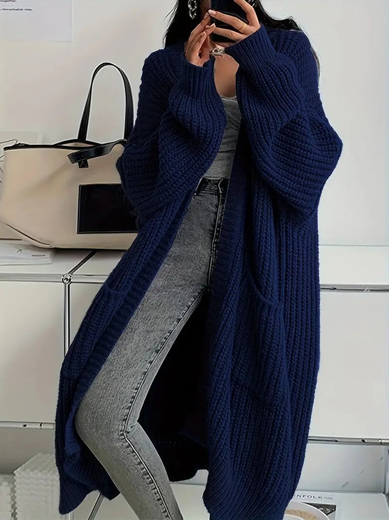Long Sweater Coat Loose Long-sleeved Knitted Cardigan