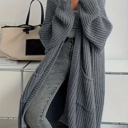 Long Sweater Coat Loose Long-sleeved Knitted Cardigan