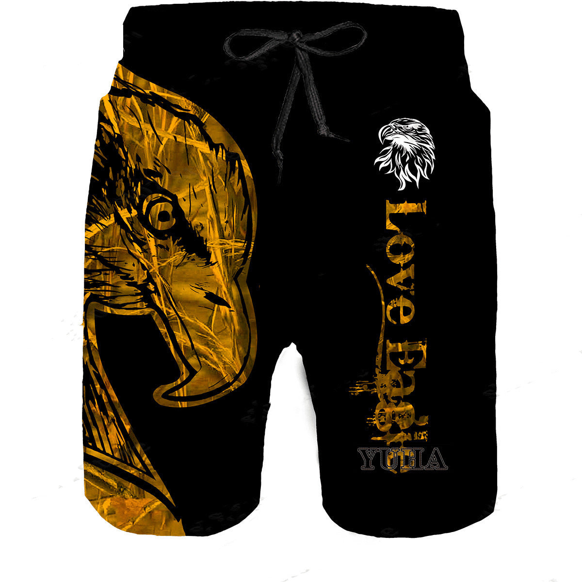 Beach Pants Men's Sports Eagle Pattern Printed Shorts
